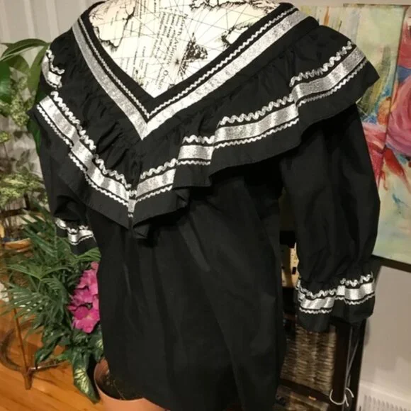 Vintage Square Up Western Folklore Country Southwest 2 piece set, size L/XL